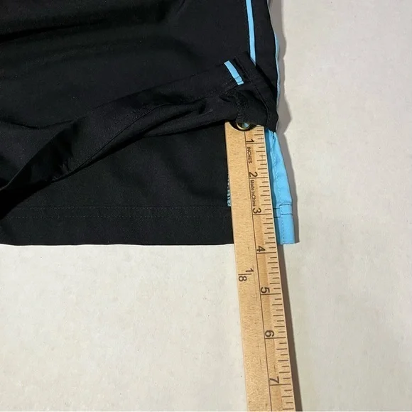 Nike Cropped Black With Blue Accents Elastic Waist Track Pants Size Medium‎ - Picture 10 of 10